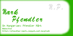 mark pfendler business card
